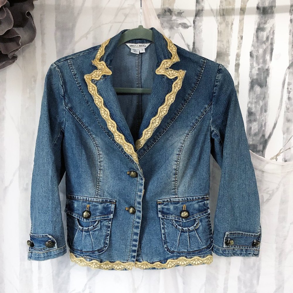 Simon Chang denim blazer